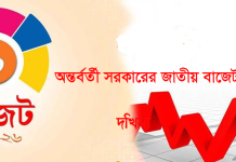 অন্তর্বর্তী সরকারের জাতীয় বাজেট প্রসঙ্গে